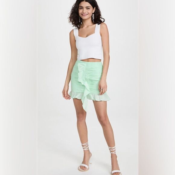 Hansen and Gretel Seafoam green Levi silk Skirt NWT - Picture 1 of 16